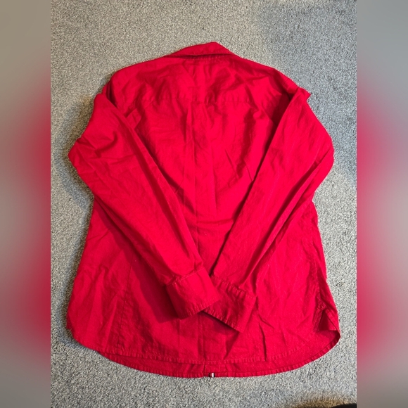 Tommy Hilfiger Love You More Sparkle Heart Small Button-down Red Preppy - Picture 8 of 8